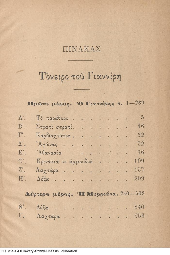 19 x 13 εκ. 2 σ. χ.α. + 512 σ. + 1 σ. χ.α., όπου στο φ. 1 κτητορική σφραγίδα CPC στο rec